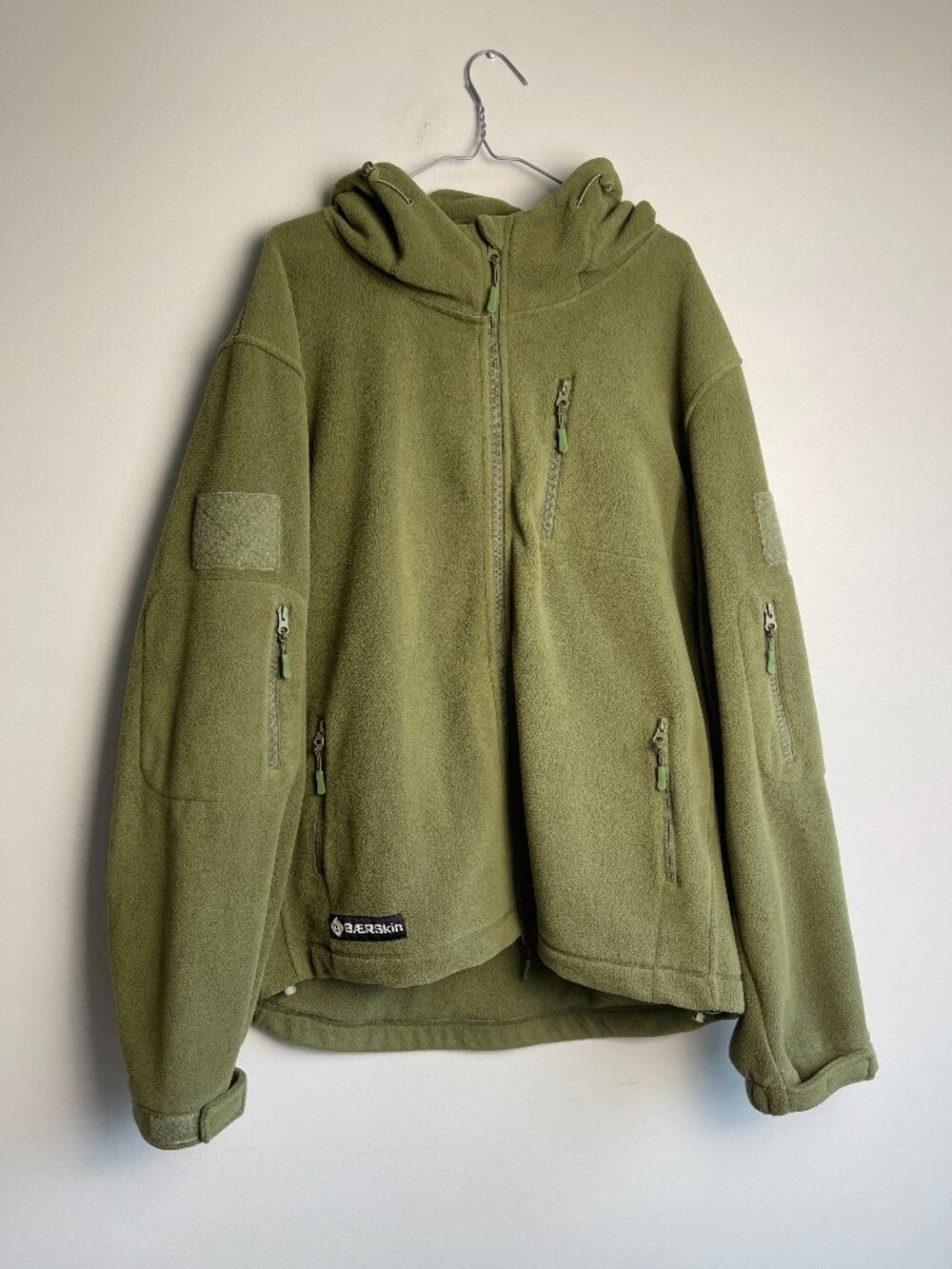 Baerskin Men’s 2XL Olive Green Tactical Fleece Jacket/Hoodie
